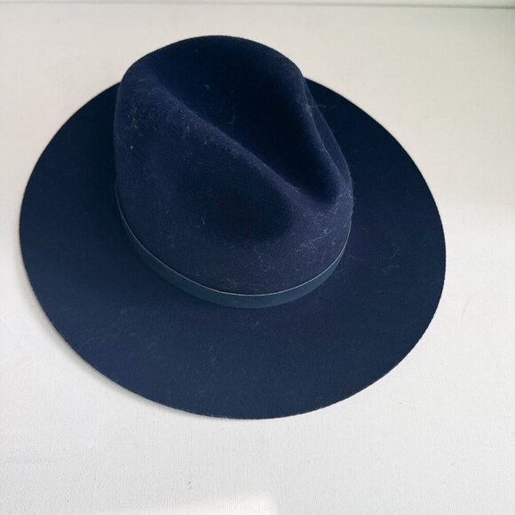 Wyeth Navy Blue Wool Felt Rancher Hat OS - Picture 6 of 9